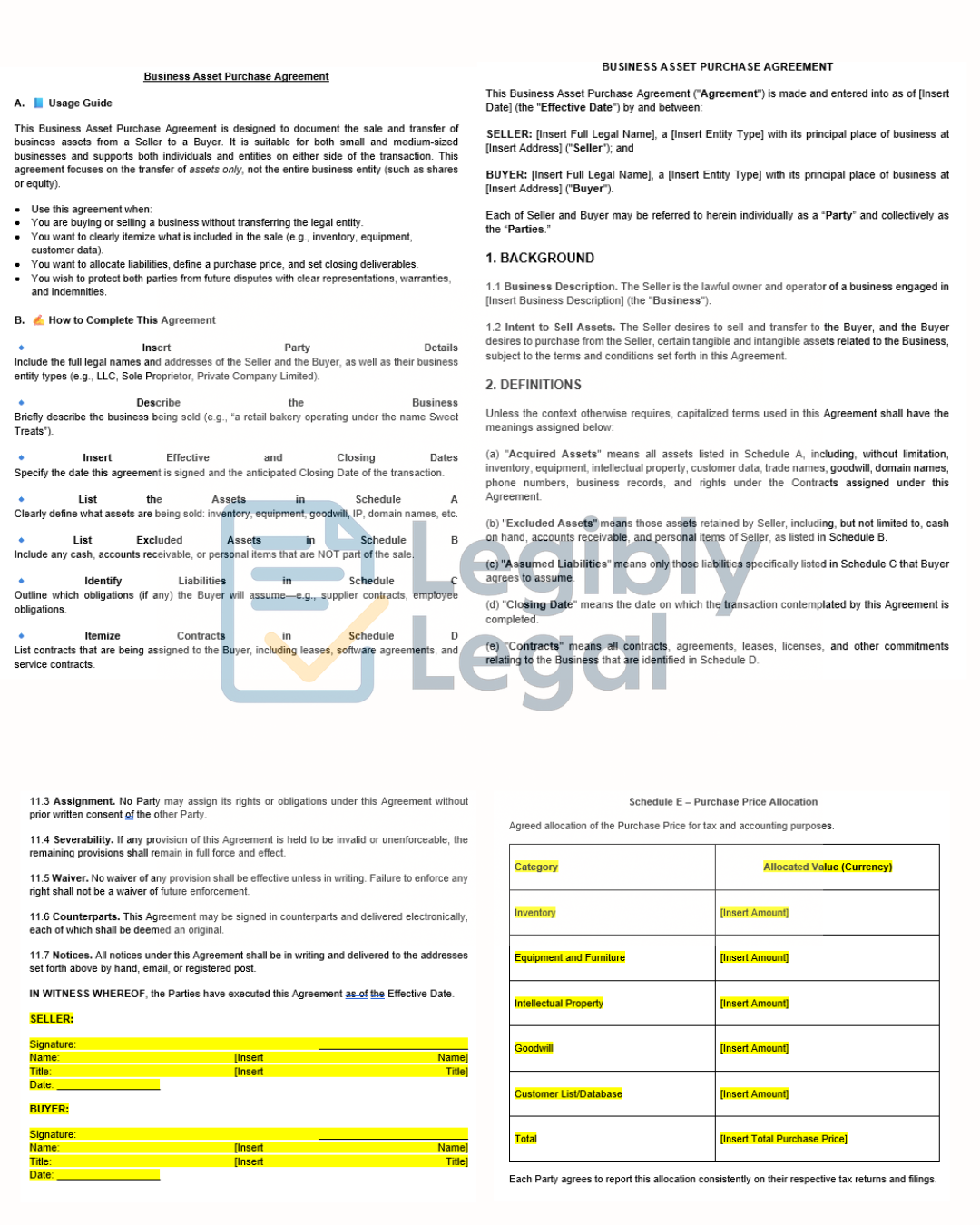 Business Purchase Agreement