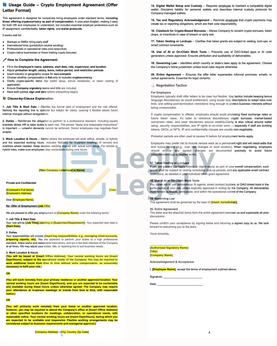 Employment Offer Letter (Crypto)